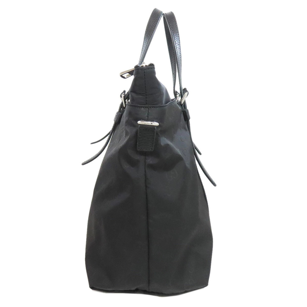 Gucci GG Tote Zip Leather Black 2Way Bag Top - Picture 3 of 11